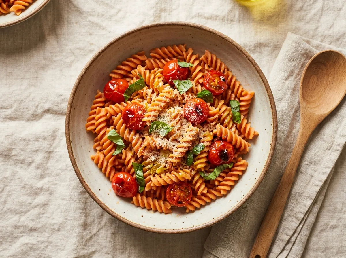 Rote-Linsen-Fusilli